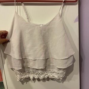 White cami lace blouse